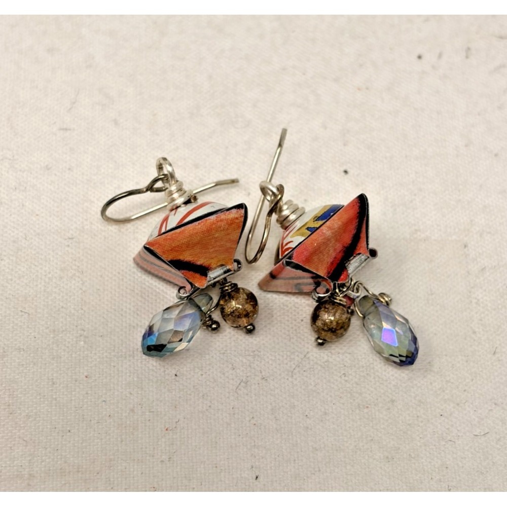 Gorgeous BOHO Realia By Jen Minnesota Artisan 2 Pair Dangle Earrings Bespoke